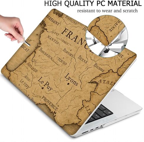 متوافق مع جهاز MacBook Air مقاس 15.3 بوصة، حافظة صلبة مع غطاء لوحة مفاتيح وواقي شاشة (A2941، M2 Chip / A3114، M3 Chip / A3241، M4 Chip، إصدار 2023-2025) - خريطة عتيقة MC22722 in Saudi Arabia
