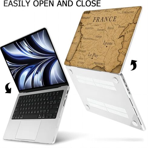 متوافق مع جهاز MacBook Air مقاس 15.3 بوصة، حافظة صلبة مع غطاء لوحة مفاتيح وواقي شاشة (A2941، M2 Chip / A3114، M3 Chip / A3241، M4 Chip، إصدار 2023-2025) - خريطة عتيقة MC22722 in Saudi Arabia