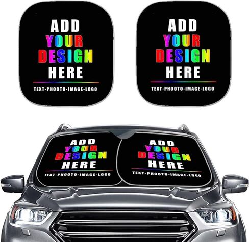 Sea Turtle Sun Shade for Car Windshield 2-Piece Foldable Windshield Sun Shade for SUV, Sedan, Truck, Van, UV Rays and Keeps Vehicle Cool, Easy to Install in Kuwait