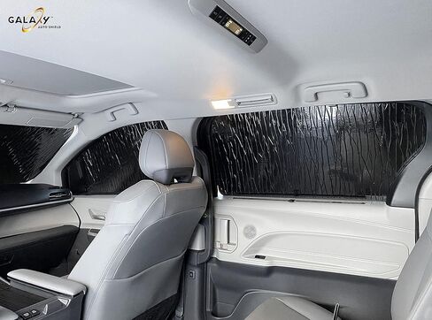 GalaxyAutoShield Custom Fit Reflective Windshield Sun Shade Compatible with 2021 2022 2023 2024 2025 2026 Toyota Sienna Minivan, Insulated Privacy Blockout UV Reflector Protection -Made in USA in Saudi Arabia