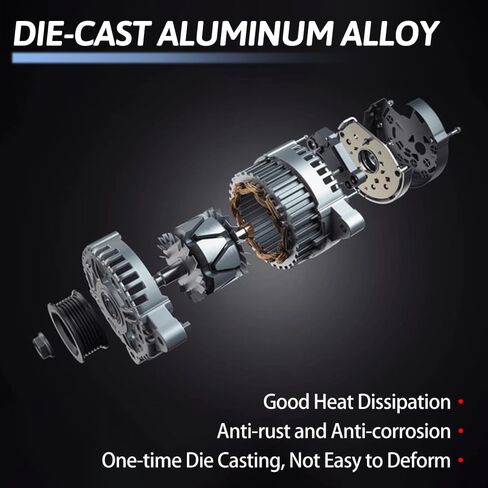 Alternator Compatible with Chevrolet Trax 2015-2021 1.4L for Buick Encore 2013-2021 1.4L 12V 130A 6-Groove Pulley Clockwise Replace 13597226 in Kuwait