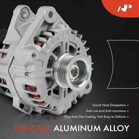 A-Premium Alternator Compatible with Kia Sorento 2019-2020 3.3L, Sedona 2019-2021, Cadenza 2017-2020, 12V 180A 6-Groove Pulley Clockwise, Replace# 373003L050 in Saudi Arabia