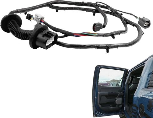 Left Rear Door Wiring Harness with Rear Heated Seats Compatible with F150 FX2 FX4 Lariat Platinum 2010-2014, SVT R-aptor 2011-2013,Limited 2013-2014 Crew Cab Replace AL3T14633AA AL3Z14631AAA in Kuwait