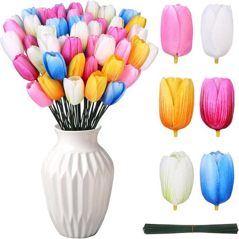 80 حزمة من الورود السوداء والحمراء الاصطناعية بكميات كبيرة 1.6 بوصة زهور الورد الاصطناعية الصغيرة مع سيقان محاكاة الورود الأنيقة للهالوين، وحفلات الباقات، وديكورات المنزل in Kuwait