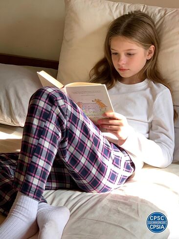 IHU Girls Pajama Pants Soft Cute Print Plaid Pattern PJ Bottoms Kids Lounge Sleep Pants Sleepwear with Pockets in Saudi Arabia