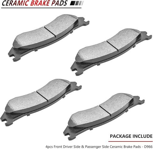 JLEO D966 D898 Ceramic Brake Pads Front Rear Driver and Passenger Side for 2003-2006 Dodge Durango,2002-2005 Dodge Ram 1500 2wd 4wd 8pcs in Saudi Arabia