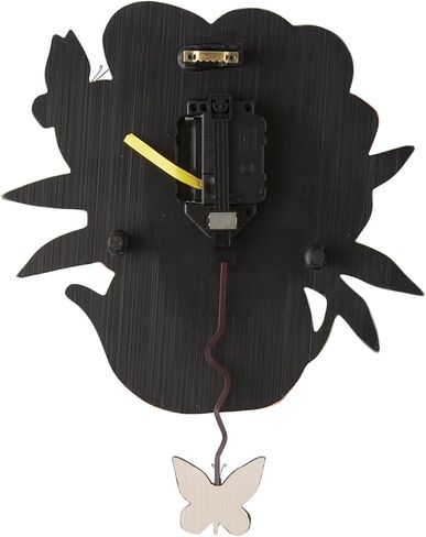 Enesco Allen Designs Tea Pot with Flowers and Butterflies Pendulum Wall Clock- Battery Operated Pendulum Analog Clock, Stone Resin Decorative Clocks for Walls Home Decor Kitchen Clocks, 9.85 Inch in Saudi Arabia