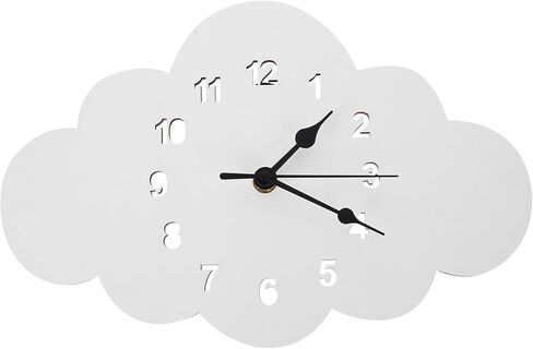 HOMSFOU Modern Cartoon Cloud Shape Silent Wall Clock Large Decorative Boys and Girls Clock for Bedroom in Saudi Arabia