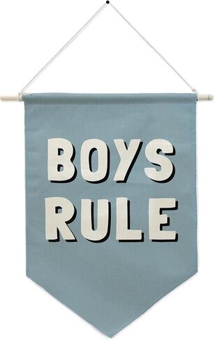 علم راية القاعدة للأولاد - ديكور حائط عتيق رائع لغرفة الأولاد، لافتة سكن المراهقين الزرقاء، فن غرفة نوم بريبي، هدية فريدة للأبناء والمراهقين. (010) in Kuwait