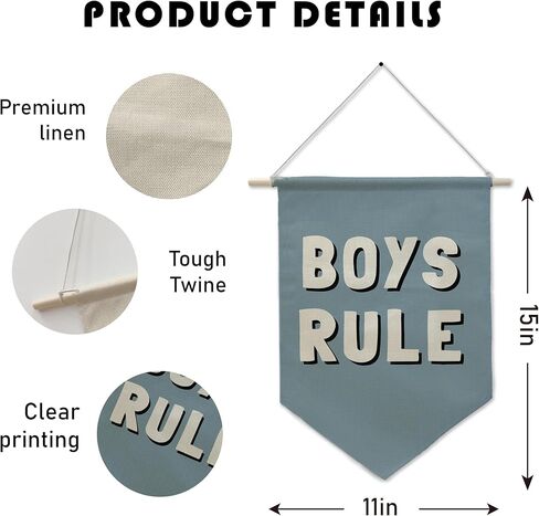 علم راية القاعدة للأولاد - ديكور حائط عتيق رائع لغرفة الأولاد، لافتة سكن المراهقين الزرقاء، فن غرفة نوم بريبي، هدية فريدة للأبناء والمراهقين. (010) in Kuwait