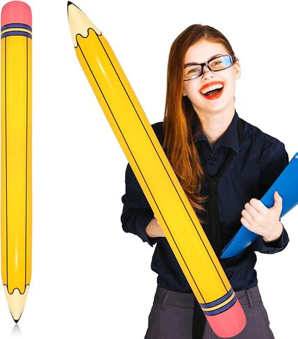 44 Inch Giant Inflatable Pencils Balloon Back to School Dimensional Pencils Balloon Graduation Party Decoration for Back to School Classroom Garden Room Birthday Party Decorations in Kuwait