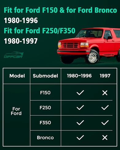 for Ford F150 Floor Mats: 1980-1996 Accessories, for Ford Bronco Floor Liners 1980-1994 1995 1996, for F250/F350 1980-1997 All Weather TPE Truck Liners, Interior Heavy Duty Classic Pickup Truck Mats in Kuwait