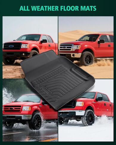 for Ford F150 Floor Mats: 1980-1996 Accessories, for Ford Bronco Floor Liners 1980-1994 1995 1996, for F250/F350 1980-1997 All Weather TPE Truck Liners, Interior Heavy Duty Classic Pickup Truck Mats in Kuwait
