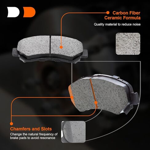 D1844 D1857 Front Rear Disc Ceramic Brake Pads Kit Replacement For Chevrolet Cruze Volt Bolt EV EUV in Saudi Arabia