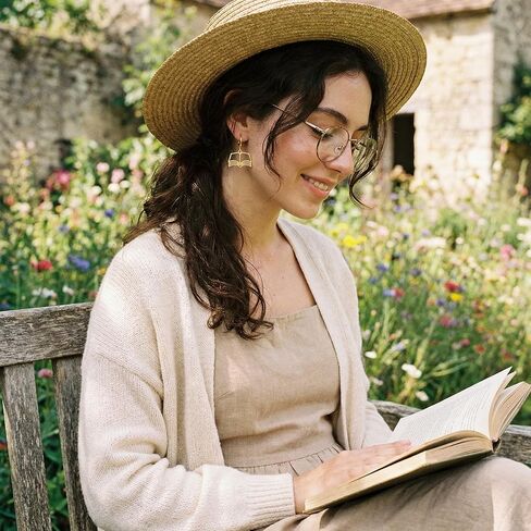 أقراط كتاب للنساء أقراط كتابية مجوفة ممتعة مجوهرات مبتكرة لأمين مكتبة المعلم أقراط فريدة لمحبي الكتب باللون الذهبي in Kuwait