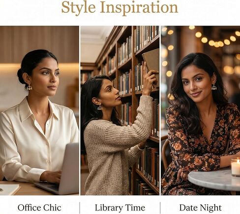 أقراط كتاب للنساء أقراط كتابية مجوفة ممتعة مجوهرات مبتكرة لأمين مكتبة المعلم أقراط فريدة لمحبي الكتب باللون الذهبي in Kuwait