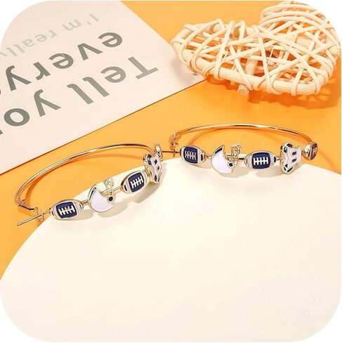 Football Earrings for Women, Statement Earrings for Football Party & Game Day | Red and Black Hoop Earrings, Perfect Football Mom Gifts, Team Mom, Super Sports Jewelry in Saudi Arabia