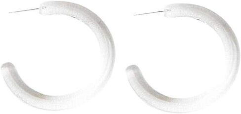 50mm Transparent Acrylic Hoop Earrings in Kuwait