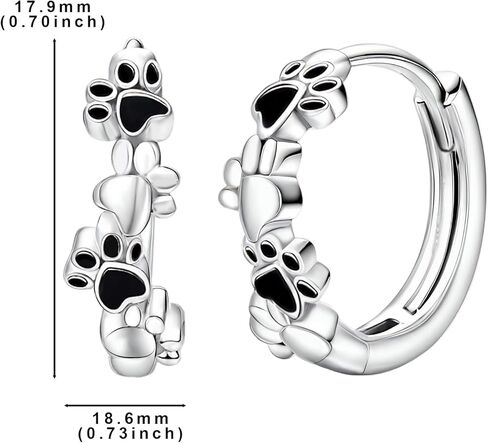 أقراط مطبوعة بمخالب للنساء، أقراط على شكل جرو أسود على شكل كلب أو قطة، أقراط دائرية لطيفة على شكل حيوانات حلوة، قطارة صغيرة، أقراط هوجي لعيد الميلاد، ثقب المجوهرات، هدايا in Kuwait