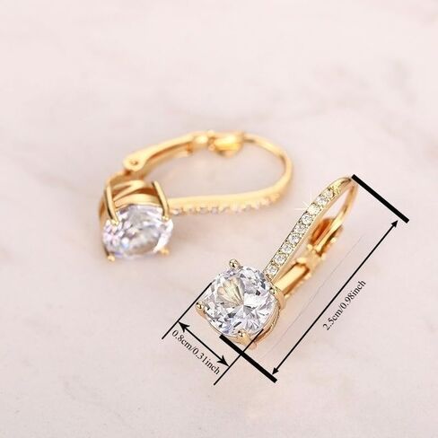 Elegant Sparkling Zirconia Hoop Earrings for Women Wedding Engagement Temperament Jewelry in Saudi Arabia