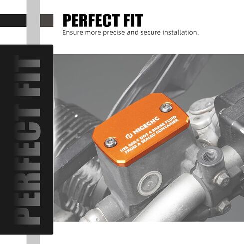 NICECNC Front Brake Housing Front Master Cylinder Cover Compatible with 690 Duke 2013-2019, 690 Enduro R 2014-2021, 1090 Adventure R 2016-2019, 1050 Adventure 2015-2016, Aluminum, CNC, Orange in Saudi Arabia