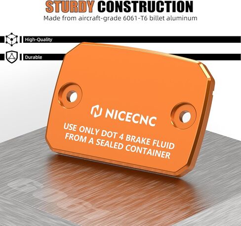 NICECNC Front Brake Housing Front Master Cylinder Cover Compatible with 690 Duke 2013-2019, 690 Enduro R 2014-2021, 1090 Adventure R 2016-2019, 1050 Adventure 2015-2016, Aluminum, CNC, Orange in Saudi Arabia