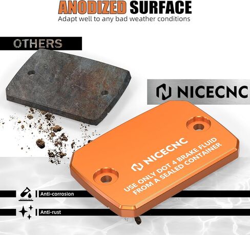 NICECNC Front Brake Housing Front Master Cylinder Cover Compatible with 690 Duke 2013-2019, 690 Enduro R 2014-2021, 1090 Adventure R 2016-2019, 1050 Adventure 2015-2016, Aluminum, CNC, Orange in Saudi Arabia