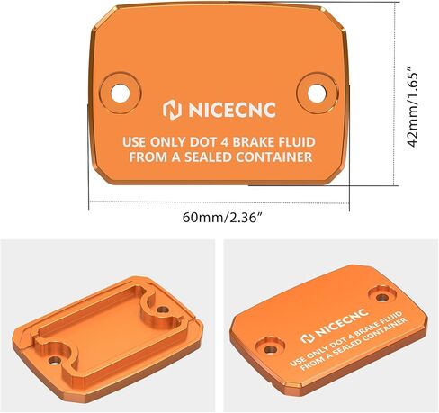 NICECNC Front Brake Housing Front Master Cylinder Cover Compatible with 690 Duke 2013-2019, 690 Enduro R 2014-2021, 1090 Adventure R 2016-2019, 1050 Adventure 2015-2016, Aluminum, CNC, Orange in Saudi Arabia