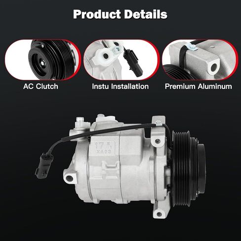 cciyu Air Conditioning Compressor Fit for Dodge Journey 3.5L 2009 2010 Replaces AC Compressor for Car 157340 158340 in Saudi Arabia