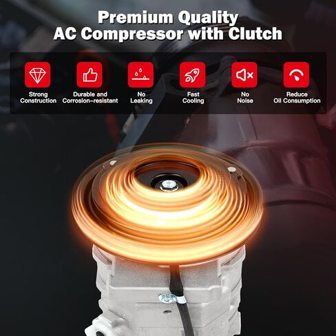 cciyu Air Conditioning Compressor Fit for Dodge Journey 3.5L 2009 2010 Replaces AC Compressor for Car 157340 158340 in Saudi Arabia