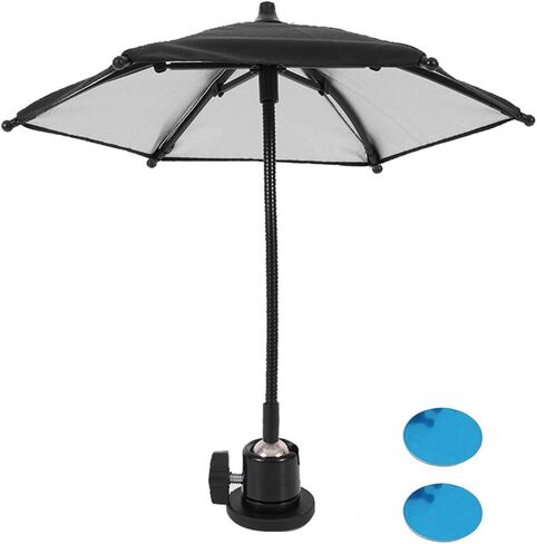 Magnetic Phone Umbrella for Sun, Outdoor Phone Sun Shade Shield with 360° Flexible Suction Cup Stand, Mini Shade Cover for Protect Cellphone Screen from Sun Rain (C) in Kuwait