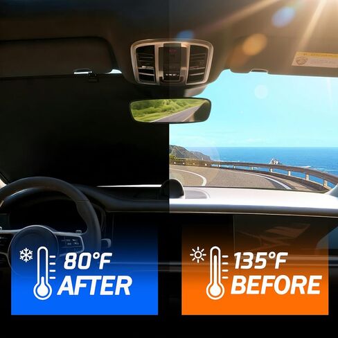 Windshield Sun Shade for Hyundai Palisade 2020-2026, Car 4-Layer Front Window Covers Sun Visor Protector, Foldable Blocks UV Rays Sunshade Custom Fit for Hyundai Palisade Accessories in Saudi Arabia