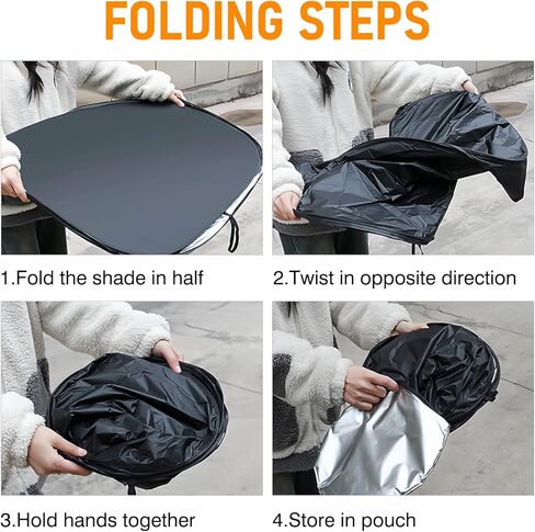 Windshield Sun Shade for Hyundai Palisade 2020-2026, Car 4-Layer Front Window Covers Sun Visor Protector, Foldable Blocks UV Rays Sunshade Custom Fit for Hyundai Palisade Accessories in Saudi Arabia