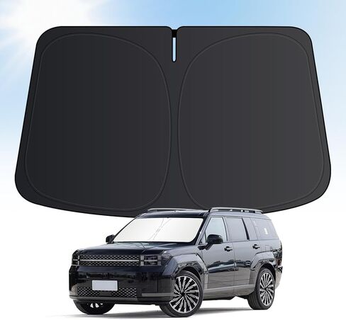 Windshield Sun Shade for Hyundai Palisade 2020-2026, Car 4-Layer Front Window Covers Sun Visor Protector, Foldable Blocks UV Rays Sunshade Custom Fit for Hyundai Palisade Accessories in Saudi Arabia