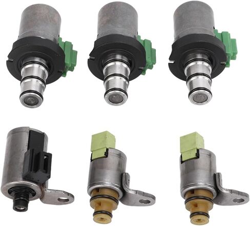 6Pcs/Set Transmission Shift Solenoid Kits Compatible for Mazda 2 3 5 6 CX-7 MPV for Mazda All 4F27-E 4 Speed Automatic Models in Kuwait