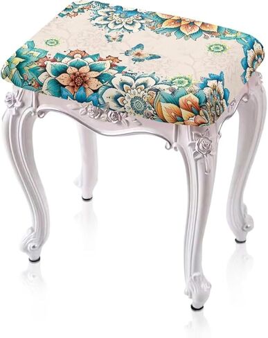 Talayituse براون البقرة طباعة البراز يغطي مربع تمتد مستطيل بار البراز يغطي الجاكار الغرور غطاء البراز مع مرونة مقعد البراز حامي للحمام، 2 حزمة in Kuwait