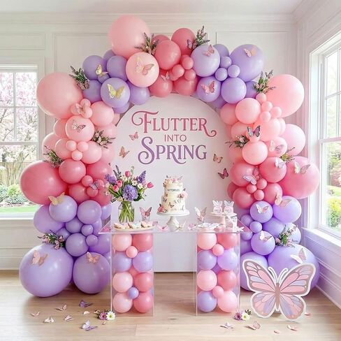 Pastel Daisy balloon arch kit 135Pcs Pastel pink yellow green blue red Purple balloons with rainbow daisy Flowr balloon for spring Baby Shower Easter Birthday tea Party spring decorations in Kuwait