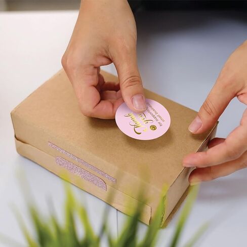 1000 PCS Thank You Stickers for Small Business, 1.5 Inch, Pink and Rose Gold, Smiling Design Stickers, Envelope Seals for Packaging, Gift Bags, Boxes in Saudi Arabia