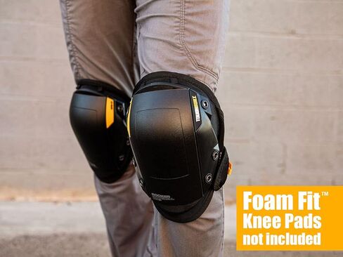 ToughBuilt - Heavy Duty Foam Thigh Support Stabilization Knee Pads - Comfortable, Adjustable, Ultimate Stability - (TB-KP-3), black in Kuwait