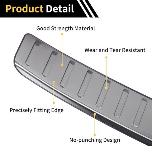 Rear Bumper Cover for BMW X3 2015-2017 Bumper Trunk Door Entry Guard Cover Protector Silver Tone 1 Pcs in Saudi Arabia
