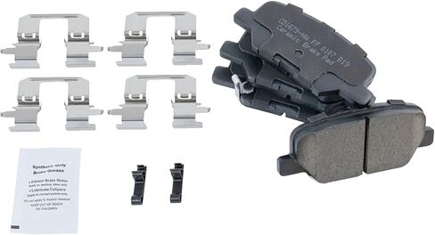 مجموعة وسادات الفرامل الأمامية والخلفية من السيراميك متوافقة مع 2013-24 ميتسوبيشي أوتلاندر سبورت 14-16 أوتلاندر 17 أوتلاندر مع فرامل انتظار يدوية 18-19 أوتلاندر ذات الدفع الأمامي in Kuwait