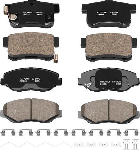 Front & Rear Ceramic Brake Pads Set with Hardware for 2010-2011 Ford F150 in Saudi Arabia