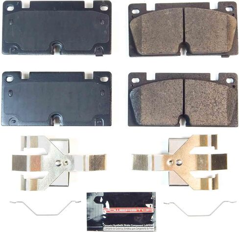 PowerStop Front Brake Pads For Chevrolet Colorado 2023-25 | GMC Canyon 2023-25 - Z23 Carbon-Fiber Ceramic Brake Pads With Installation Hardware, Z23-2498 in Saudi Arabia