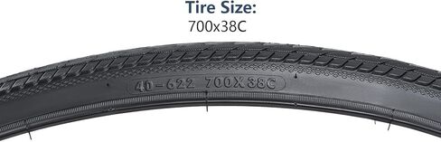 YUNSCM 2-PCS 700C Bike Tires 700x38C/40-622 and 700C Heavy Duty Bike Tubes with 2 Rim Strips Compatible with 700x36C 700x37C 700x38C 700x39C 700x40C Bike Bicycle Tires and Tubes (P-1024A) in Saudi Arabia