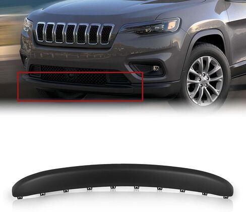 KARPAL Front Bumper Trim Cover Bumper Fascia 6DE37TZZAA Black Compatible with 2019 2020 2021 Jeep Cherokee in Saudi Arabia