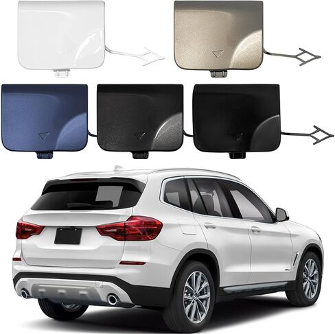 Rear Bumper Tow Hook Cover for BMW X3 G01 G08 2018 2019 2020 Trailer Cover Towing Eye Cap 51127498525 Unpainted in Kuwait