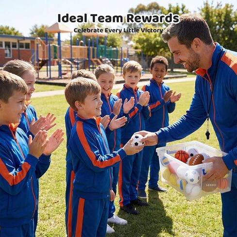 MCPINKY 6PCS Foam Stress Balls Bulk, 2.5inch Mini Sports Squeeze Balls Basketball Football Baseball Soccer Tennis Volleyball Toys for Kids Adults Party Favors in Kuwait