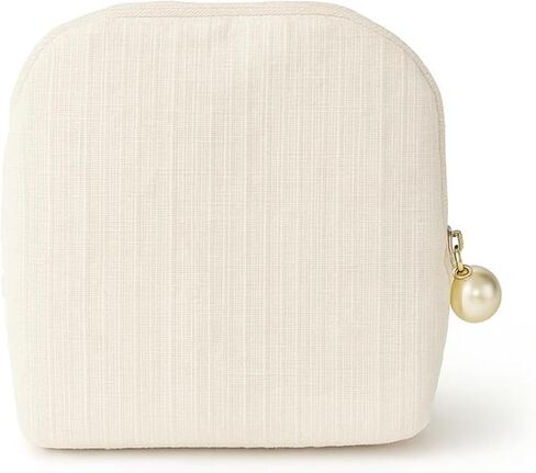 حقيبة مجوهرات متعددة الطبقات للسفر، حقيبة تنظيم محمولة مخملية الكل في واحد مع سحاب للأساور والقلائد والأقراط والخواتم والسفر والاستخدام اليومي هدية للنساء (أبيض) in Kuwait