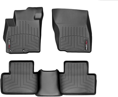 بطانات أرضية مخصصة من WeatherTech لسيارة Mitsubishi Outlander Sport، Outlander Sport، الصف الأول والثاني (446511-441623)، أسود in Saudi Arabia