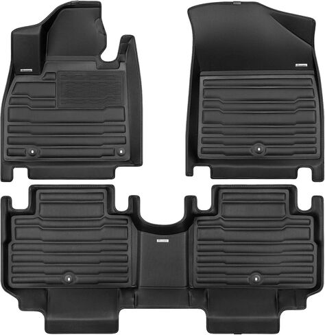 TuxMat - for Lexus GX 5-Seater 2024-2026 Models - Custom Car Mats - Maximum Coverage, All Weather, Laser Measured - This Full Set Includes 1st and 2nd Rows in Kuwait